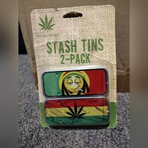 Stash Tins 2-Pack - Red and Green